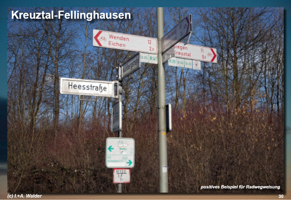 VCD Untersuchung zu den Radwege in Kreuztal