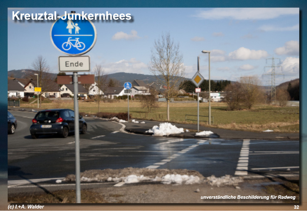 VCD Untersuchung zu den Radwege in Kreuztal